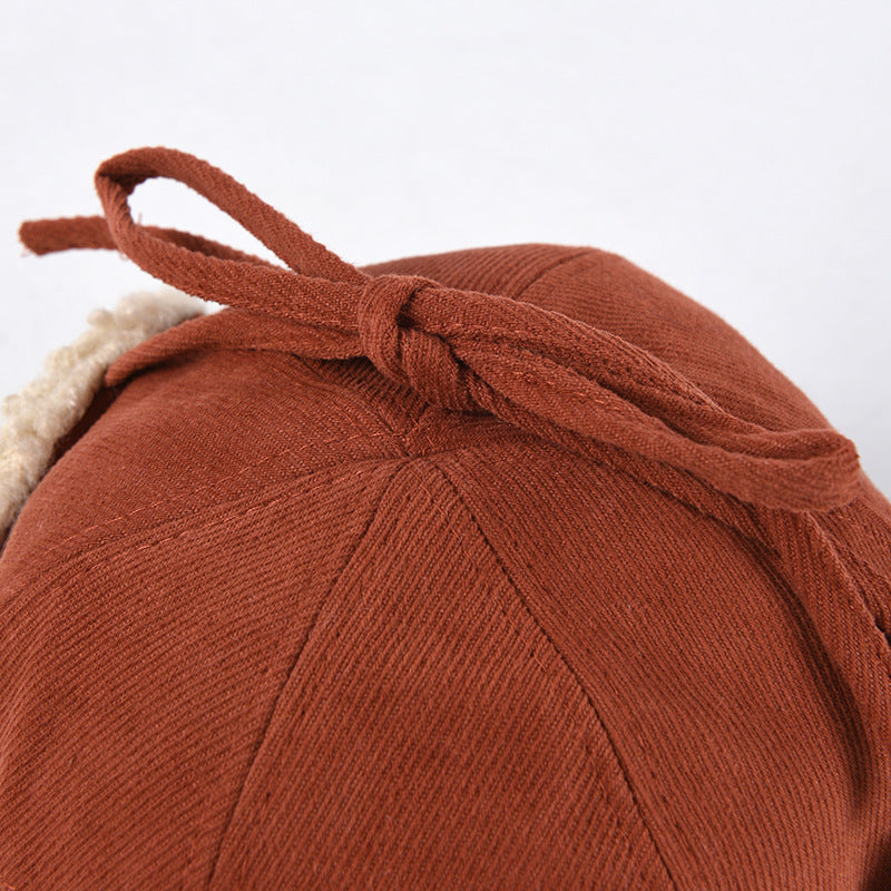 Lamb Wool Warm Lei Feng Hat Northeast Ear Protection Riding Hat