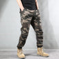 Mens Japanese-Style Retro Camo Ankle-Fit Pants