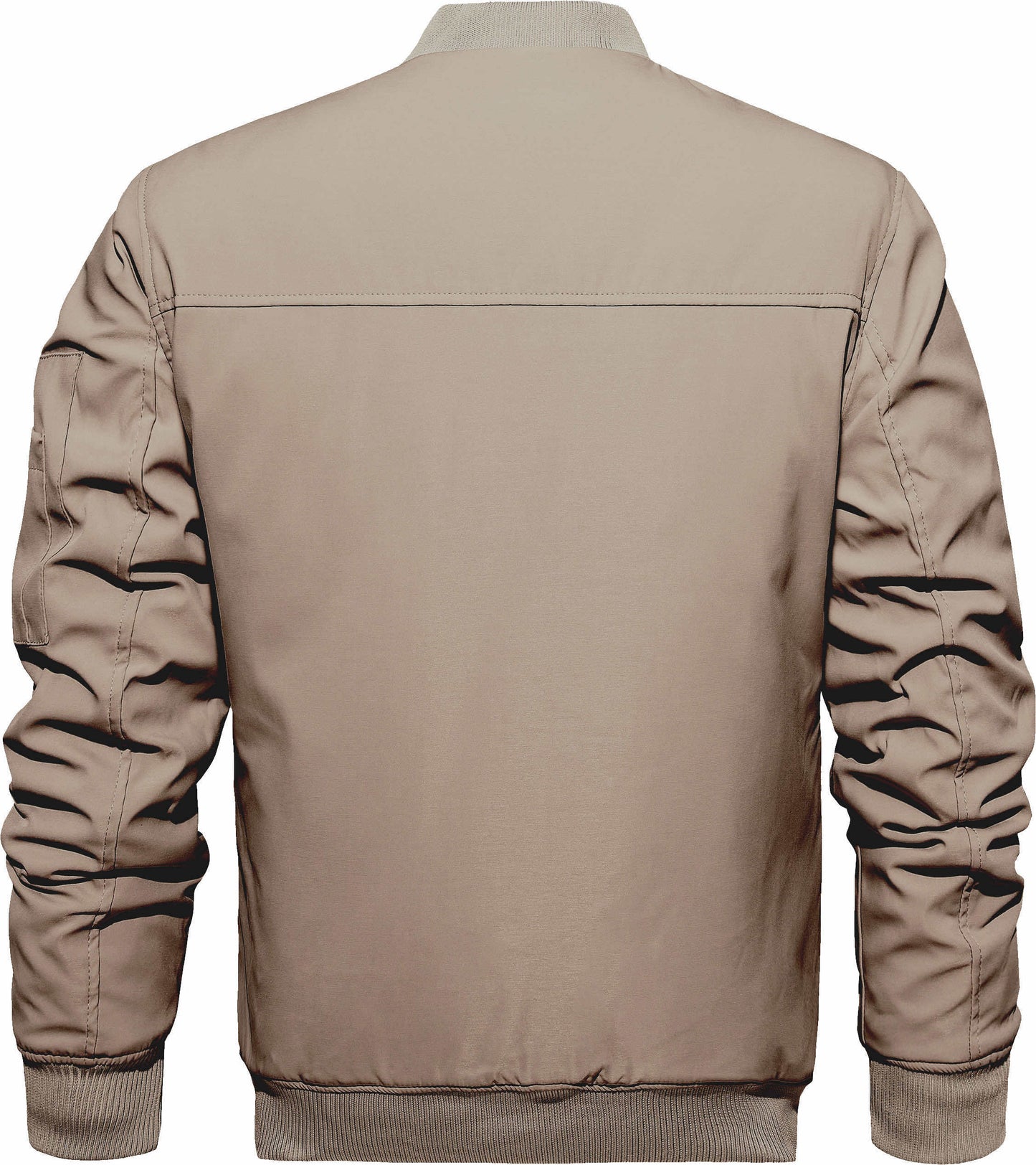 Men's Winter Bomber Jacket, Baseball Jacket Outwear, Thickened Warm Flight Jacket With Ribbed Cuffs, Windproof Casual Coat