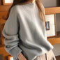 Soft Nuo Gentle Round Neck Pullover Loose Bottoming Sweater For Women