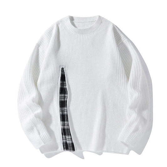 American Versatile And Simple Knitted Sweater With Long Sleeves