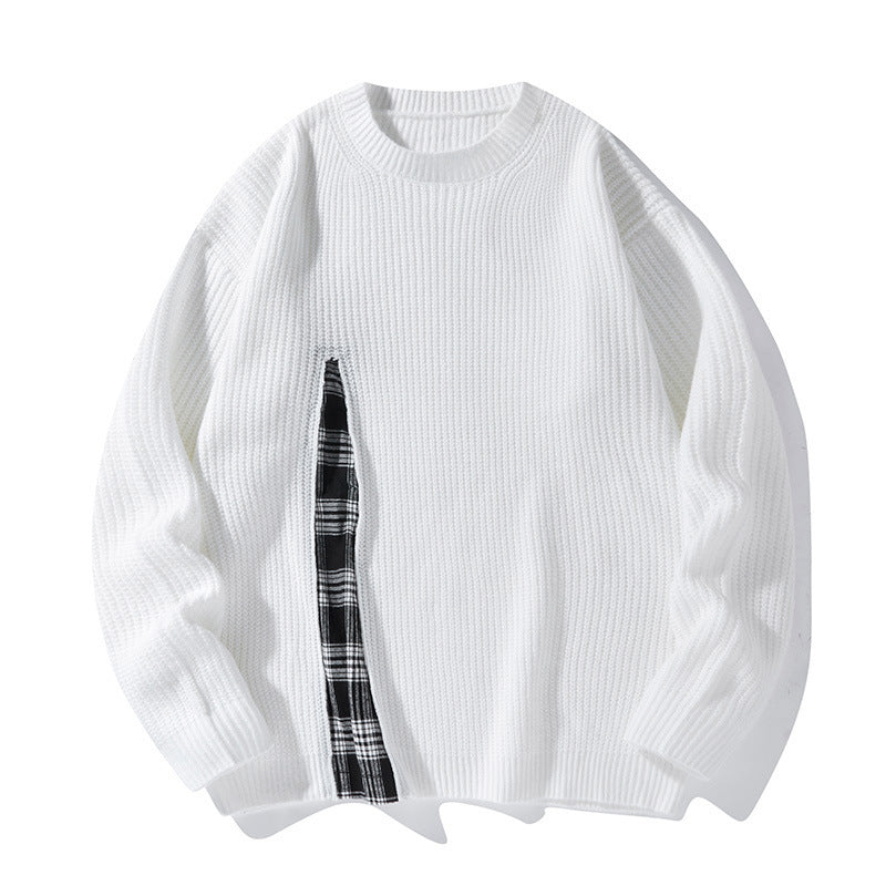 American Versatile And Simple Knitted Sweater With Long Sleeves