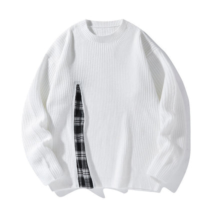 American Versatile And Simple Knitted Sweater With Long Sleeves