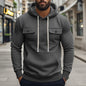 Workwear Multi-pocket Long Sleeve Solid Color Coat For Men