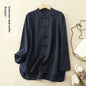 New Loose Ramie Chinese Shirt For Women