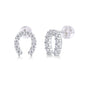 Seize Happiness - Earrings Set With Top-quality Moissanite S925 Silver And Platinum-plated Stud Earrings Are Fashionable And Trendy Accessories That Can Be Tested With A Diamond Pen