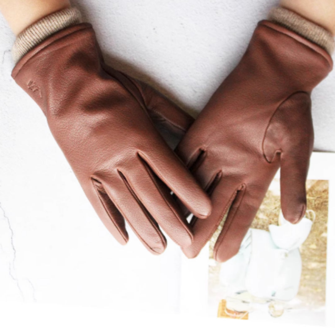 Motorcycle Riding Deerskin Gloves For Men Genuine Leather Sheepskin