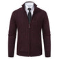 Men's Stand Collar Casual Fashion Cardigan Sweater Coat