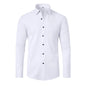 Full Elastic Force Shirt Men's Non-ironing Anti-wrinkle Solid Color