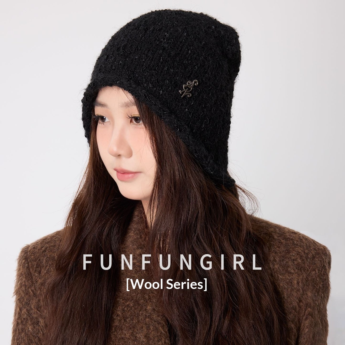 Letter Wool Yarn Warm Ear Protection Knitted Hat