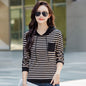 Loose Fashionable Stylish Korean Style Plus Size All-matching Long-sleeve T-shirt