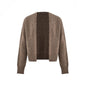 Heavy Handmade Wool Cardigan With Collar Wide Coat