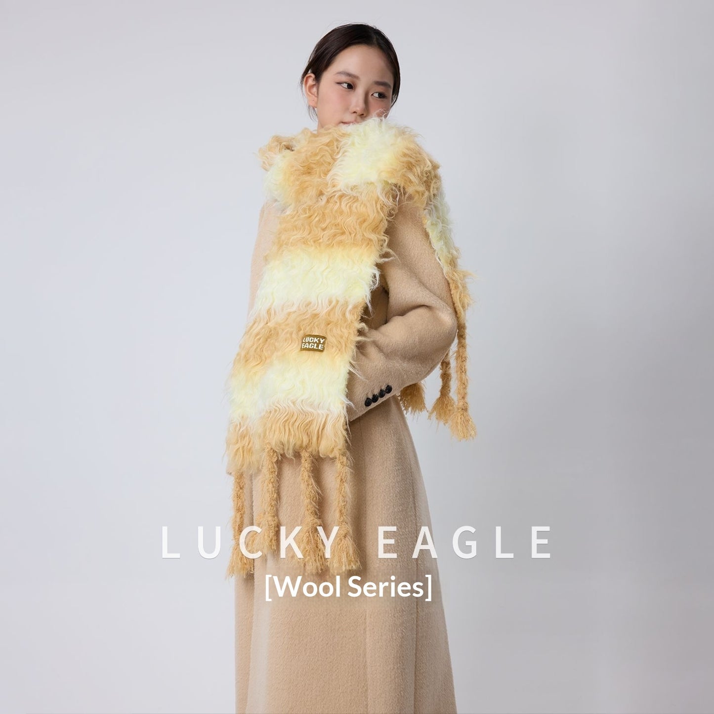 Striped Color-block Wool Scarf Warm And Thick Neck Warmer