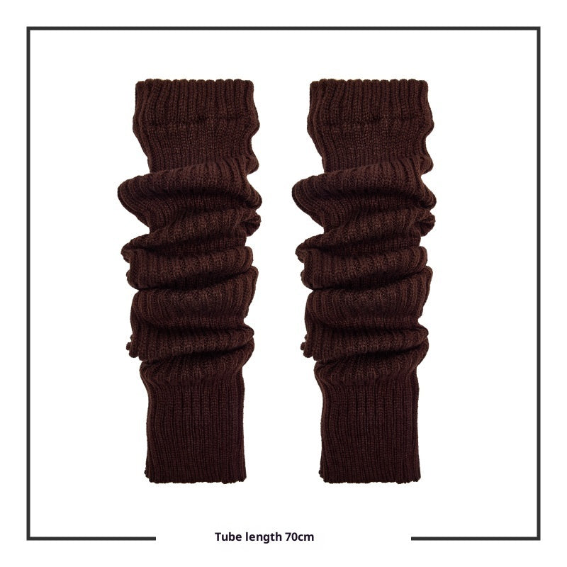 70cm Long Tube Stacked Knitted Socks