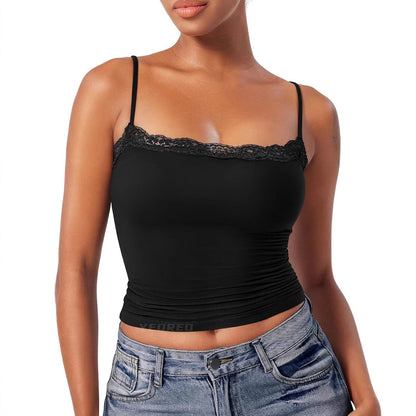 Women's Lace Camisole Square Collar Sexy Sleeveless Top