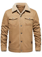 Men's Winter Jacket Lined Sherpa Jacket Warm Trucker Coat Multi Pocket
