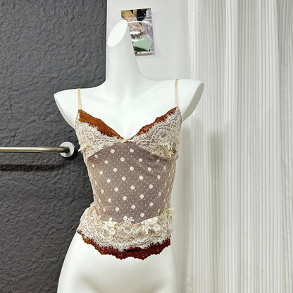 Sweet Dream Polka Dot Lace Small Sling