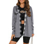 Plaid Casual Hooded Drawstring Coat