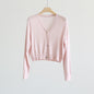 Spring And Summer Fashionable Soft And Comfortable V-neck Short Sweater