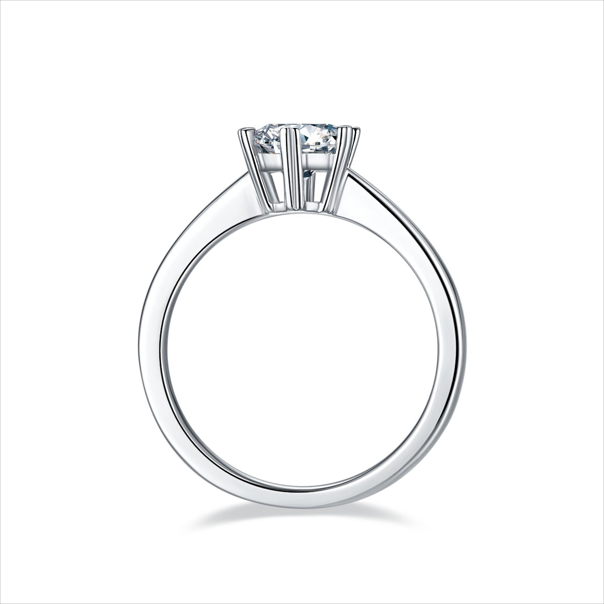 Snowflake Blooming - A Wedding Ring Set With 1-carat Top-quality Moissanite S925 Silver And Platinum-plated Diamond. The Ring Can Be Inspected With A Diamond Pen