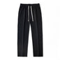 Mens Solid-Color Straight-Leg Lace-Up All-Match Sports Pants For Men