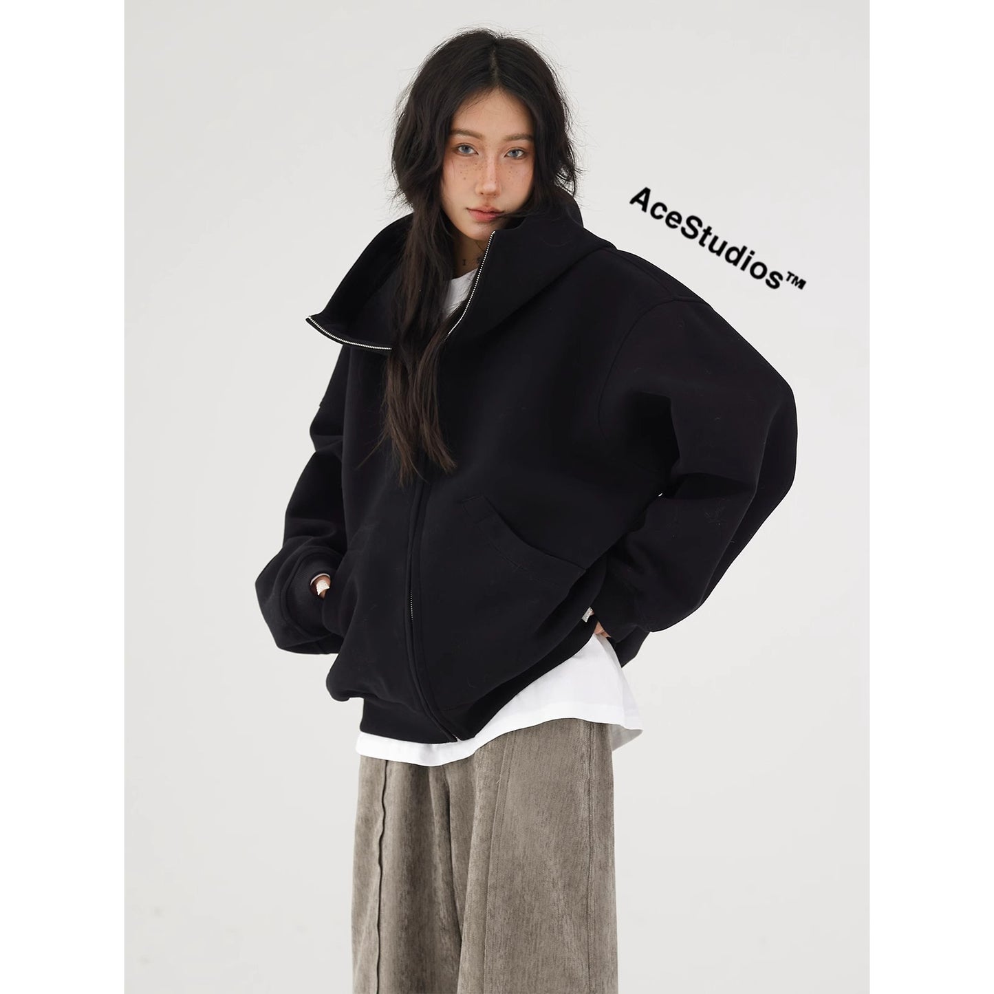 American-style Retro Street High-grade Profile Hooded Sweater