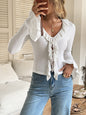 Women's Long Sleeve Tied Sweater
