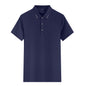 Ice Silk Short Sleeve Men's And Women's Solid Color Business Polo Shirt