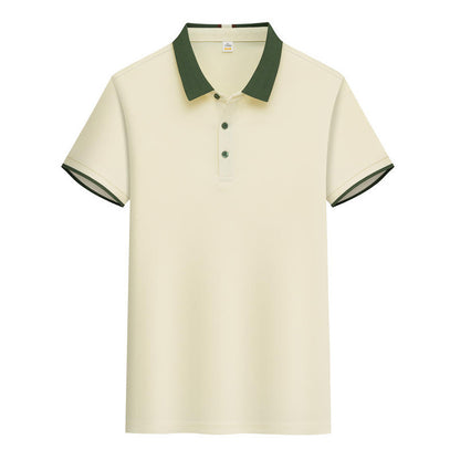 Contrast Color Lapels Polo Shirt