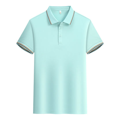 Men's And Women's Cotton Lace Lapel Summer Polo Shirt