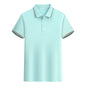 Men's And Women's Cotton Lace Lapel Summer Polo Shirt