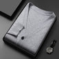 Men's Knitted Cardigan Solid Color And V-neck Basic Style Sweater Coat For Men