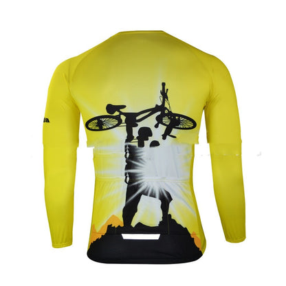 Cycling wear long-sleeved top for bicycles