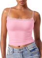 Women's Lace Camisole Square Collar Sexy Sleeveless Top