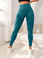 Women's Solid Color Casual High Waist Stretch Fitness Yoga Striped Trousers