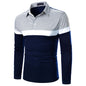 hree-color stitching fashion men's long sleeve