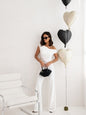 Sexy Jumpsuits For Women Falling Straps Business Rompers Elegant Straight Long Pants Rompers Fastened With A Zipper On The Side.