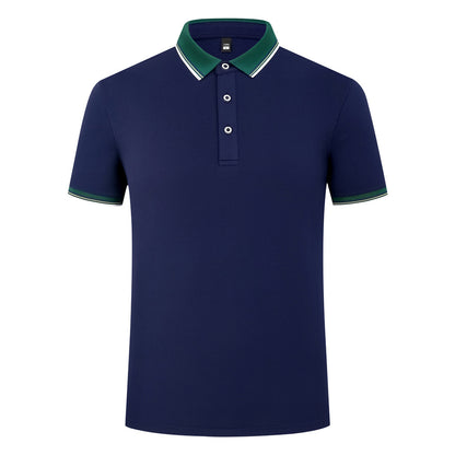 185g Elastic Fiber Di Skin Cotton Polo Shirt Color Matching