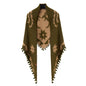 Double-sided Wool Shawl Reversible Warm Cloak