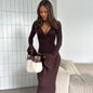 V-neck Elegant Ins Ruffle Sleeve Long Sleeve Summer Dress