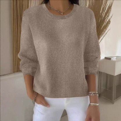 Women's Solid Color Long Sleeve Sweater
