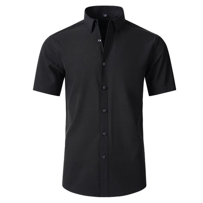 Korean Slim-fit Solid Color Shirt Men's Shirt