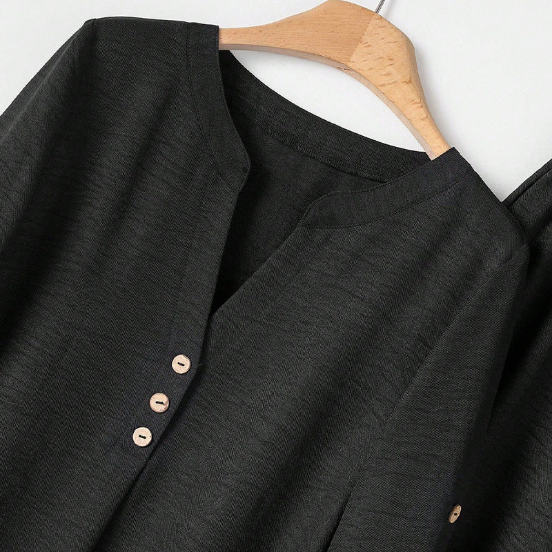 Women's Long-sleeved Top And Loose Pants Two-piece Set