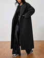 Women's Wool Coat Fashion Long Sleeve Lapel Long Coat