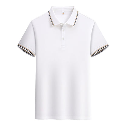 Men's And Women's Cotton Lace Lapel Summer Polo Shirt