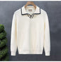 Lightly Mature Casual Polo Collar Sweater Men