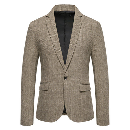 European Size Men's Fashion Woolen Casual Small Suit Coat