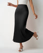 SpringSummer New Slim Satin Midi Skirt