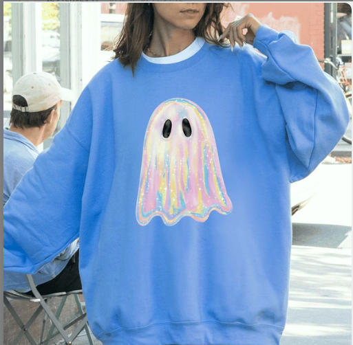 Women's Creative Halloween Printed Crew Neck Sweatshirt