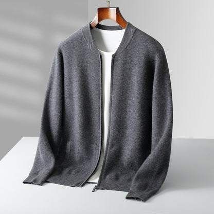 Round Neck Top Men's Cardigan Coat